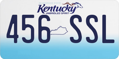 KY license plate 456SSL