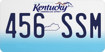 KY license plate 456SSM