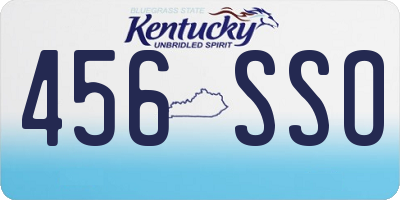 KY license plate 456SSO