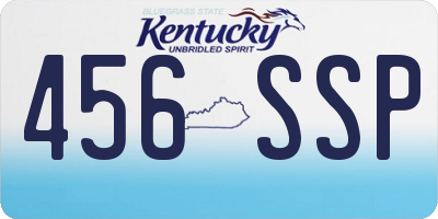 KY license plate 456SSP