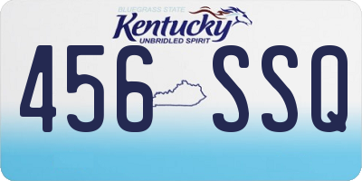 KY license plate 456SSQ