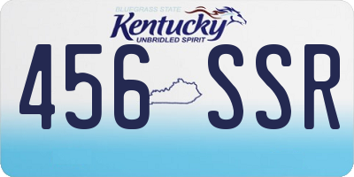 KY license plate 456SSR