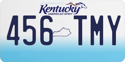KY license plate 456TMY