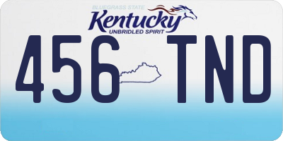KY license plate 456TND