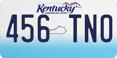 KY license plate 456TNO