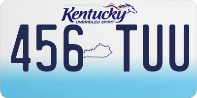 KY license plate 456TUU