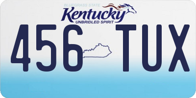 KY license plate 456TUX