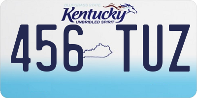KY license plate 456TUZ