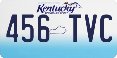 KY license plate 456TVC