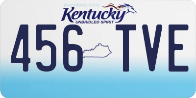 KY license plate 456TVE