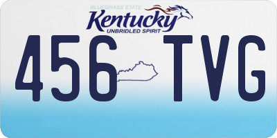 KY license plate 456TVG