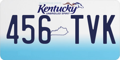 KY license plate 456TVK