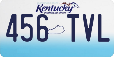 KY license plate 456TVL