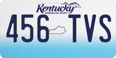 KY license plate 456TVS