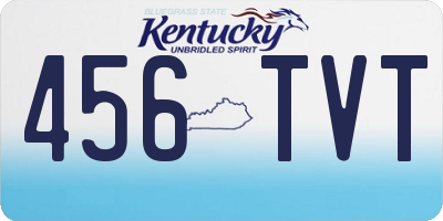 KY license plate 456TVT