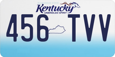 KY license plate 456TVV