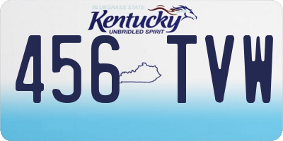 KY license plate 456TVW