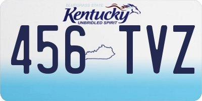 KY license plate 456TVZ