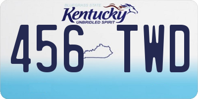 KY license plate 456TWD