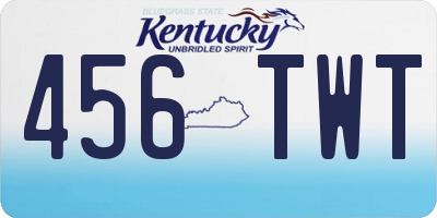 KY license plate 456TWT