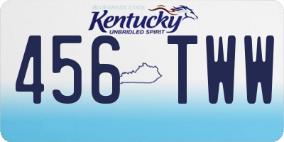 KY license plate 456TWW