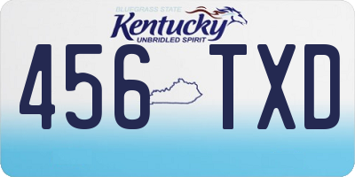 KY license plate 456TXD
