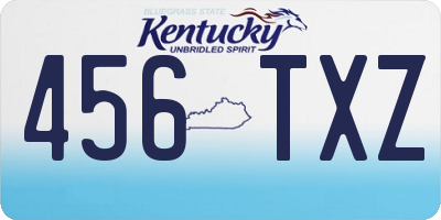 KY license plate 456TXZ