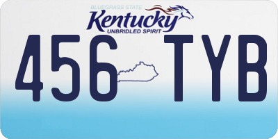 KY license plate 456TYB