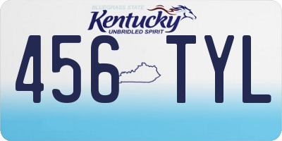 KY license plate 456TYL