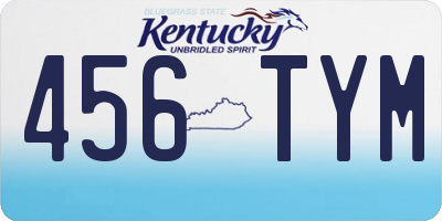 KY license plate 456TYM
