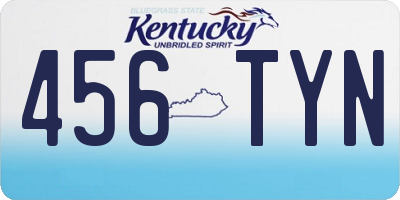 KY license plate 456TYN