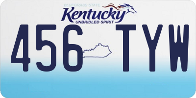 KY license plate 456TYW