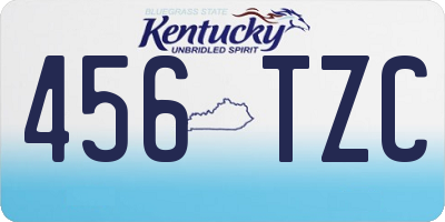 KY license plate 456TZC