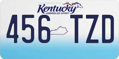 KY license plate 456TZD