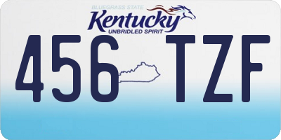 KY license plate 456TZF