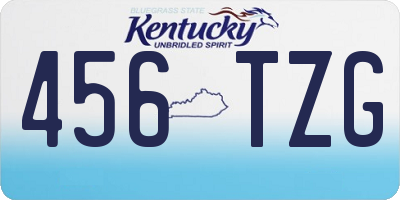 KY license plate 456TZG