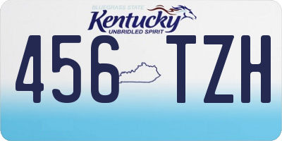 KY license plate 456TZH