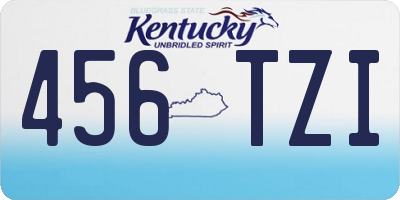 KY license plate 456TZI