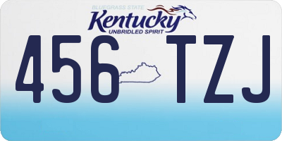 KY license plate 456TZJ