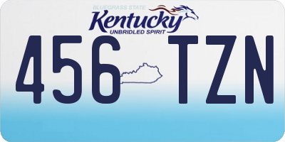 KY license plate 456TZN