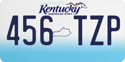 KY license plate 456TZP