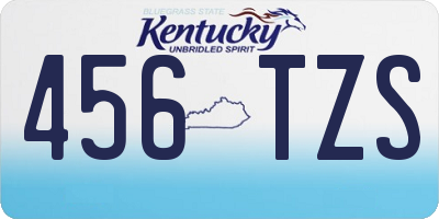 KY license plate 456TZS