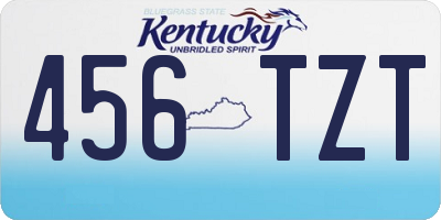 KY license plate 456TZT