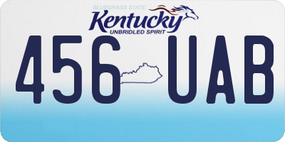 KY license plate 456UAB