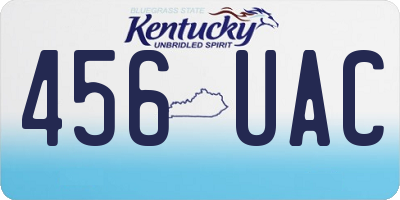 KY license plate 456UAC