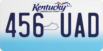 KY license plate 456UAD