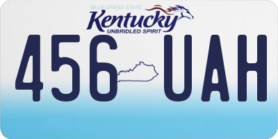 KY license plate 456UAH