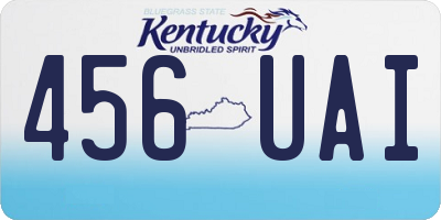 KY license plate 456UAI