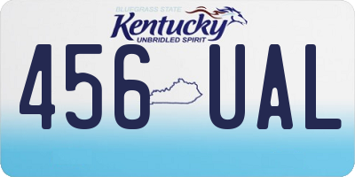 KY license plate 456UAL