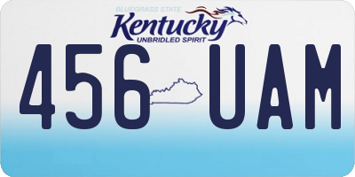 KY license plate 456UAM